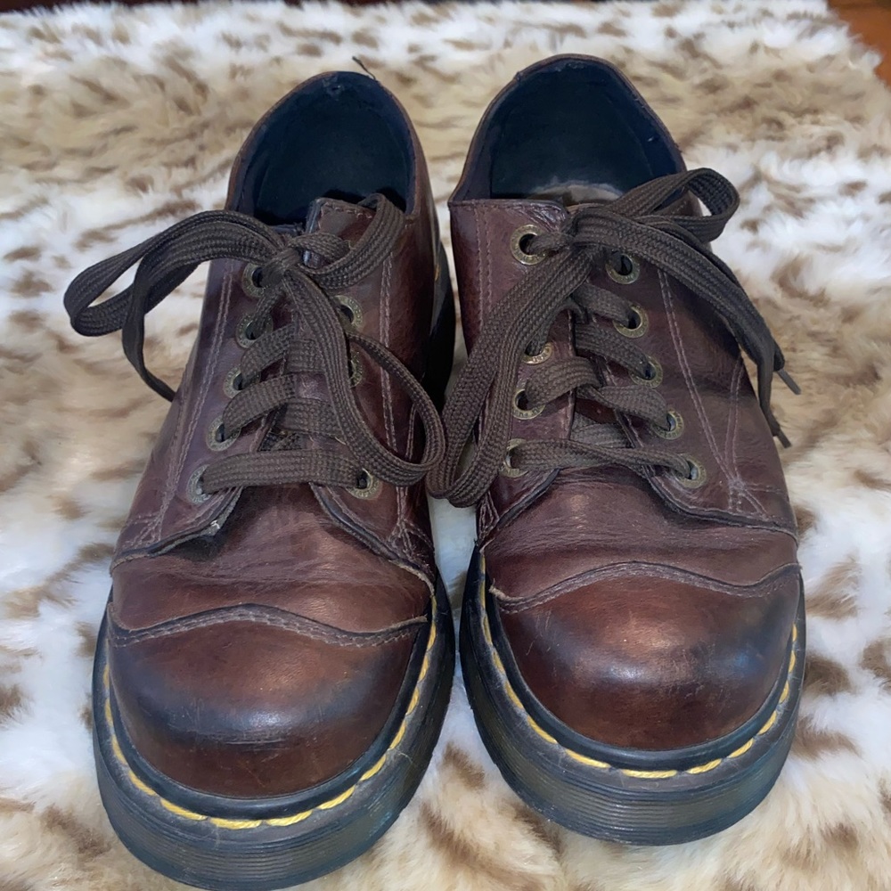 Dr. Martens Made in England Brown Leather Oxford Lace Up